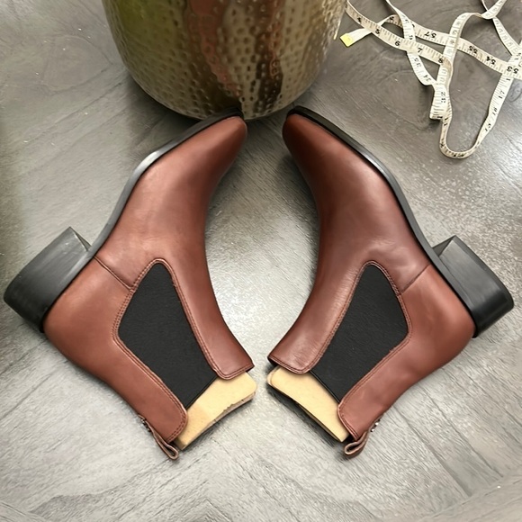 Sam Edelman Womens Thelma Leather Square Toe Ankle Boots - Picture 9 of 10